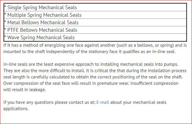 Shaft Seals Description